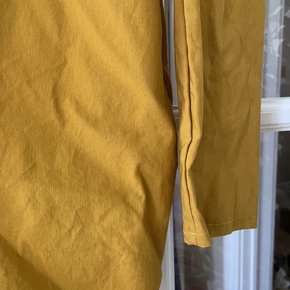 DO+BE Mustard Yellow Long Sleeve Mini Dress - Picture 3 of 4